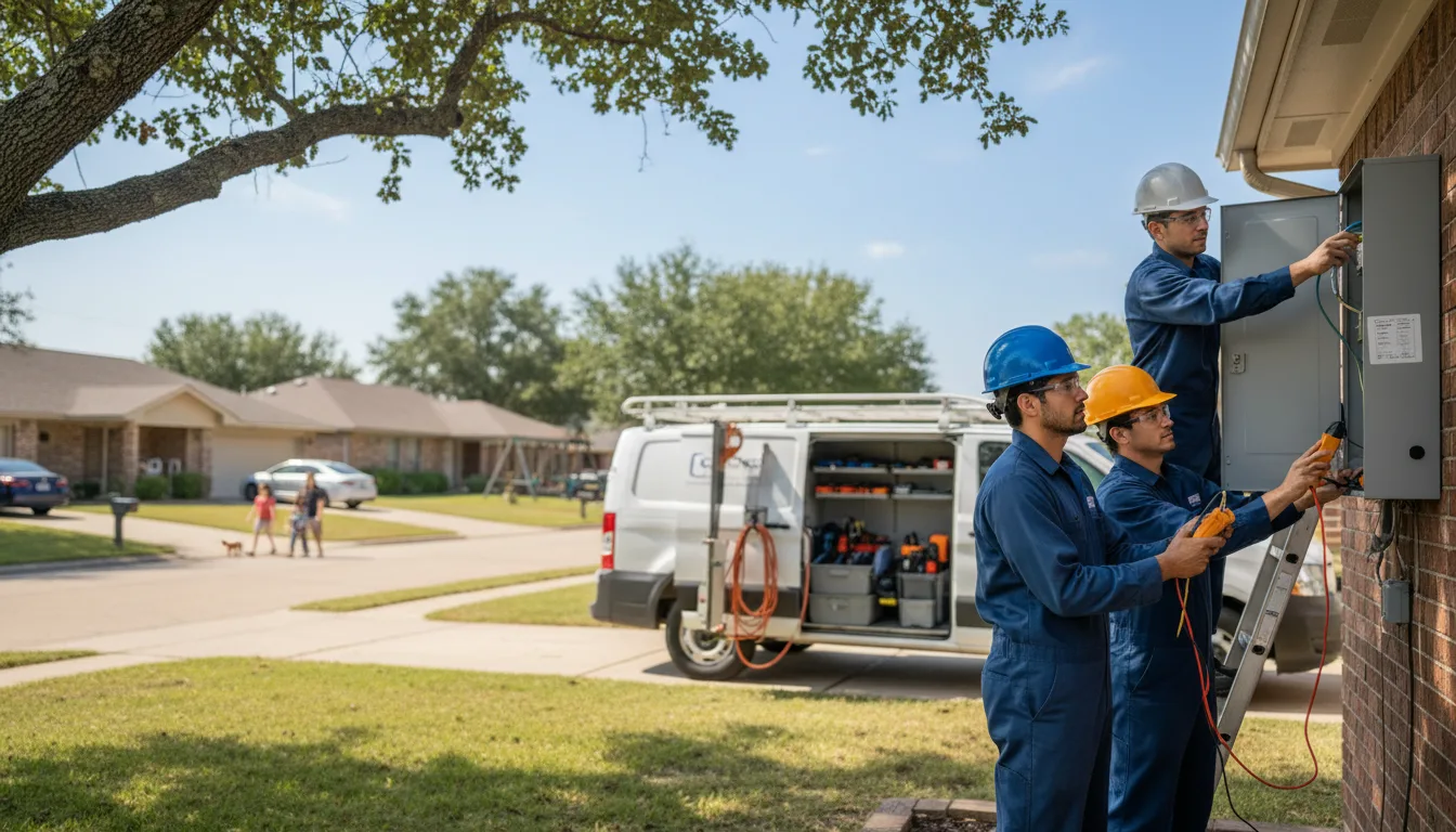 Certified electrician providing emergency electrical services in Caulfield, MO